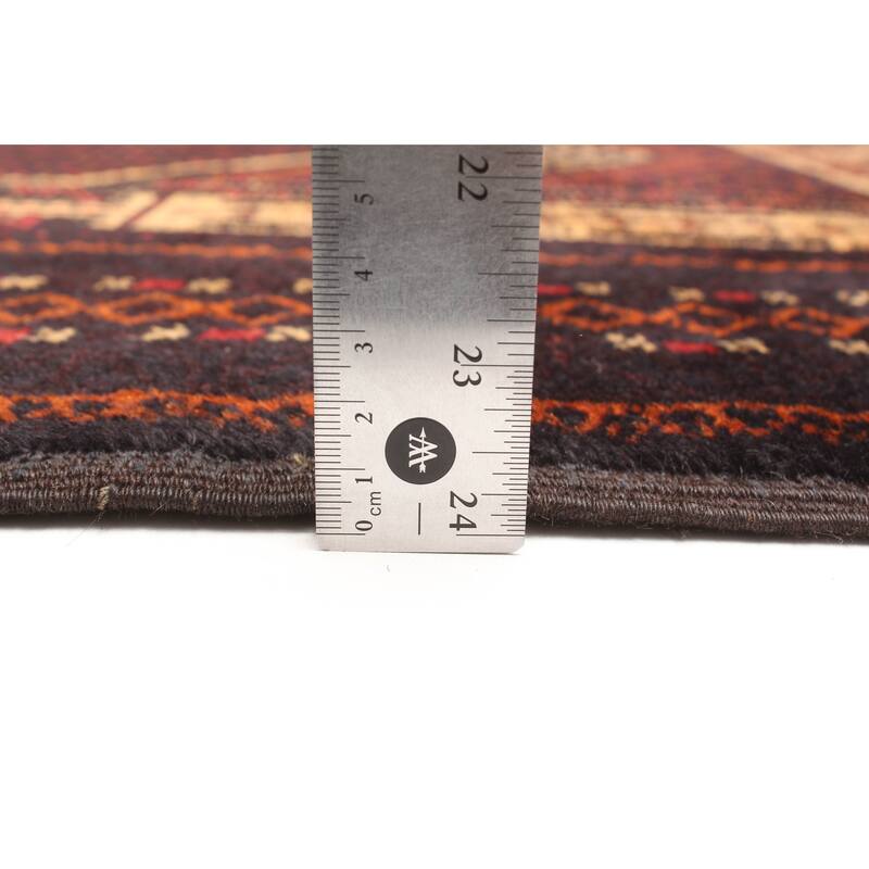 ECARPETGALLERY Hand-knotted Teimani Dark Brown Wool Rug - 3'3 x 5'0