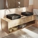 preview thumbnail 8 of 9, Alula Bench Mount Ceramic Square Vessel Bathroom Sink