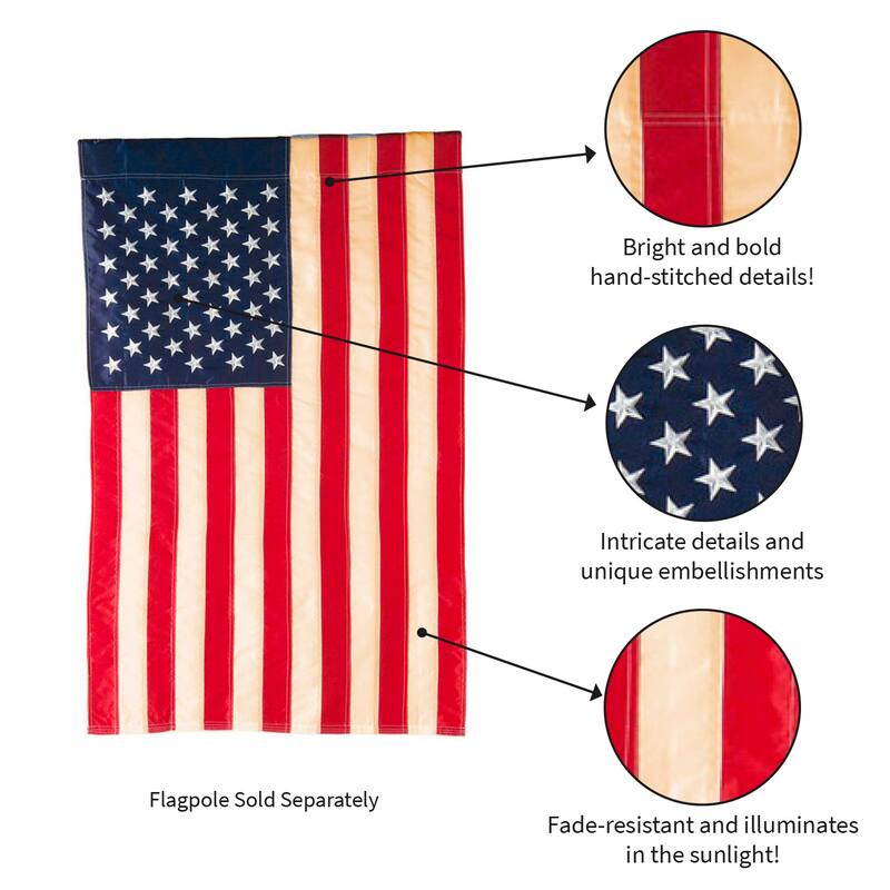 Patriotic, American Flag, Tea Stained