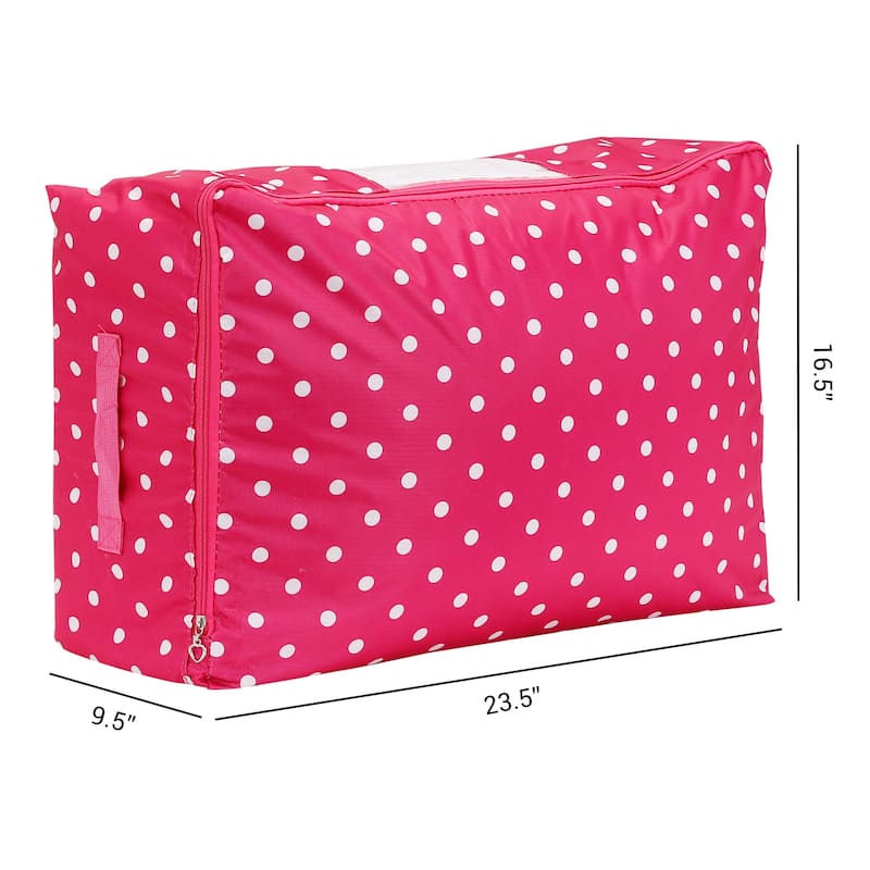 1 Pack Clothes Storage, Storage Bags,Moving Bags for Organizing Bedroom,Comforter,Closet Organizers and Storage - Rose - 23.5*16.5*9.5in