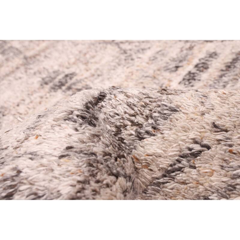 ECARPETGALLERY Hand-knotted Tangier Grey Wool Rug - 5'0 x 8'1