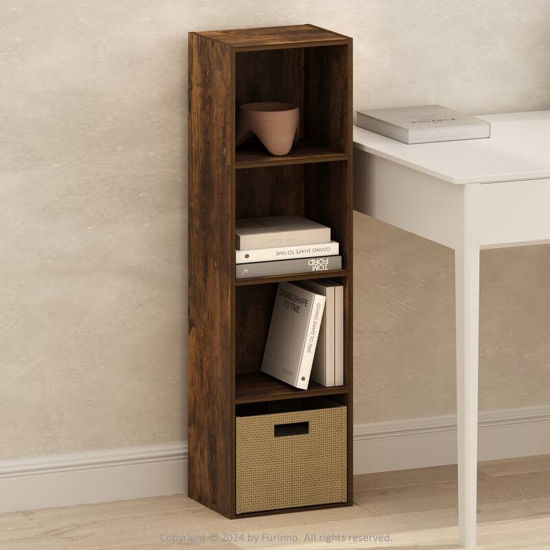 Furinno Pasir 4-Tier Open Shelf Bookcase