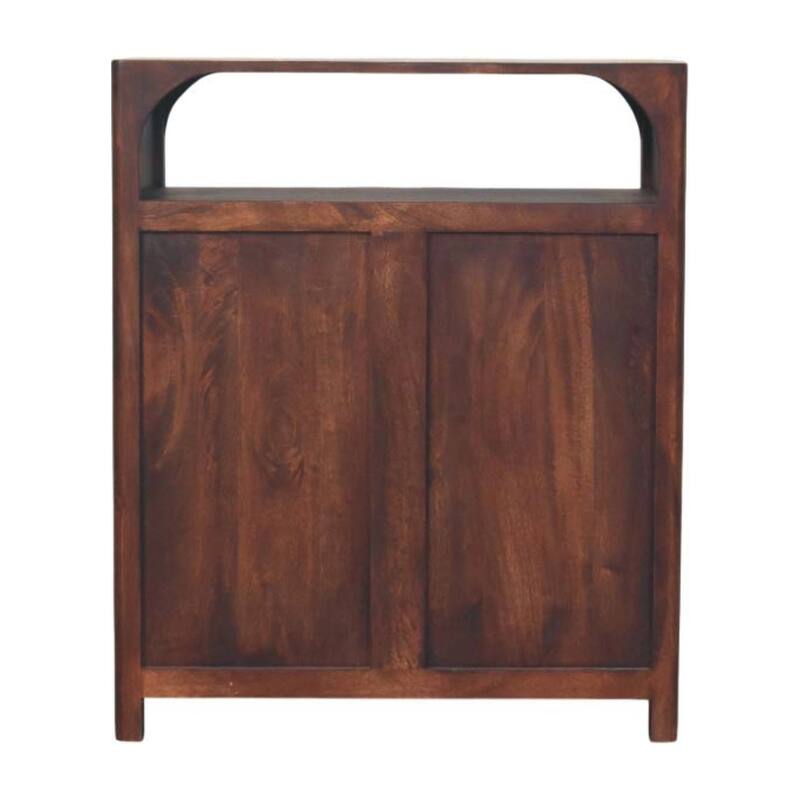 Artisan Furniture Solid Wood Arched Edge 3 Drawer Chest Brown