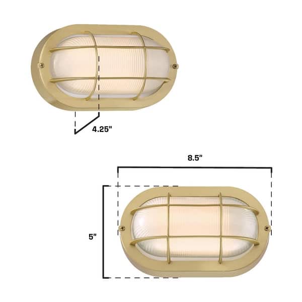 dimension image slide 2 of 3, Westinghouse Lighting Traditional One-Light, 6-Watt LED Outdoor Exterior Wall Fixture - 1-Light