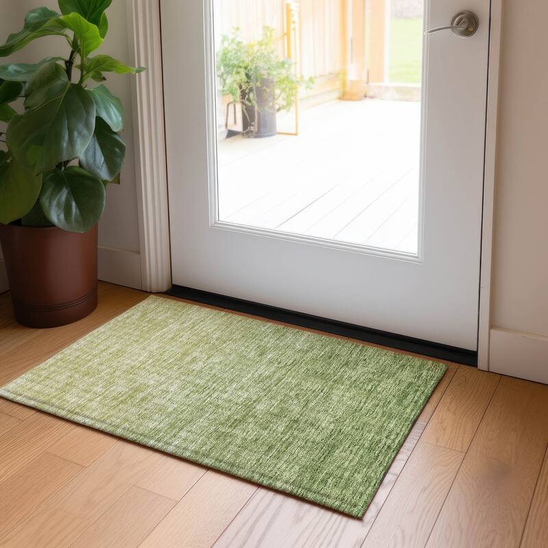 Machine Washable Indoor/ Outdoor Chantille Solid Ombre Rug