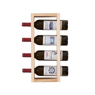 4 Bottle Wall Wine Rack/Wine Racks Countertop/Solid Wood Wine Rack ...