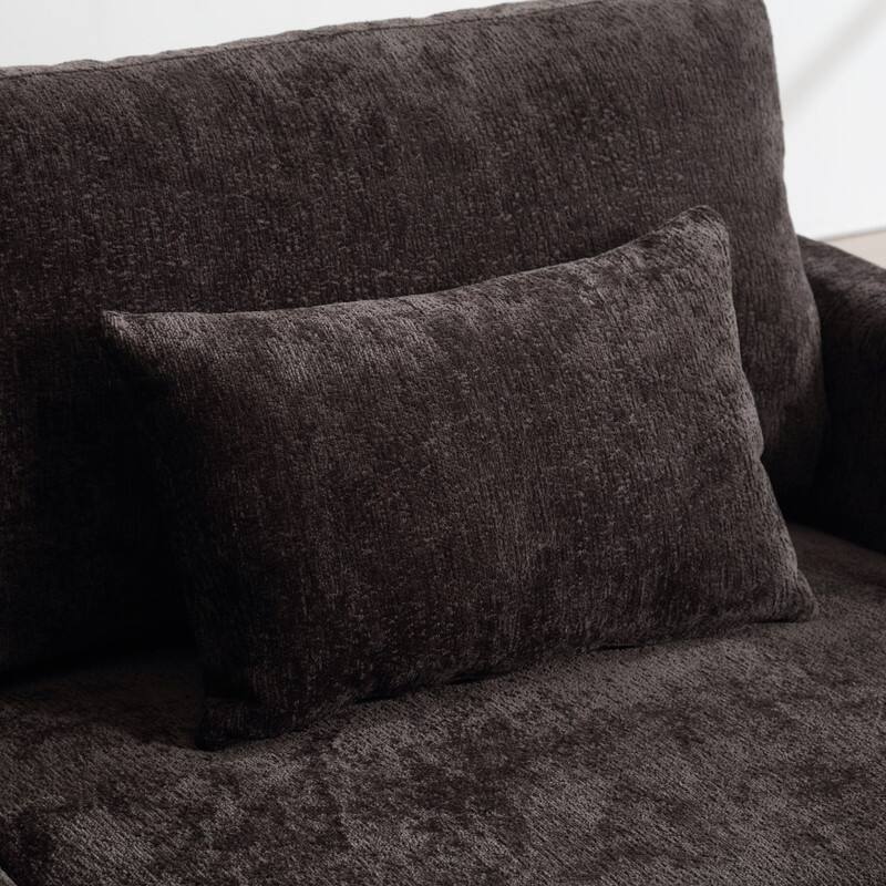 68.9-In Modern Chenille Fabric Loveseat,Living Room Couches with Rubber Wood Legs