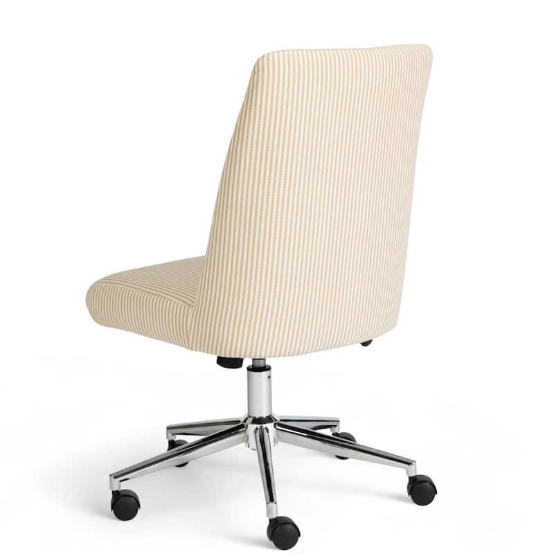 Martha Stewart Upholstered Height Adjustable Swivel Home Office Chair