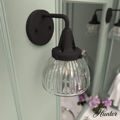 Hunter Cypress Grove 1-Light Wall Sconce - Hallway, Bathroom, Bedroom - Industrial, Transitional, Contemporary - Damp Rated!