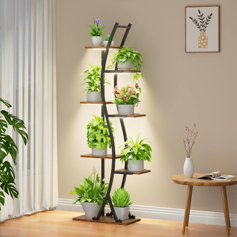 Plant Stand Indoor with Grow Lights - 19.69 x 9.45 x 62.99 inches