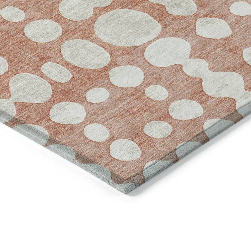 HomeRoots Abstract Transitional Rectangle Outdoor Rug