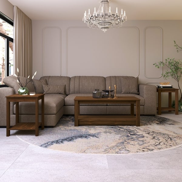 CraftPorch Classic 3- Pieces Coffee Table Set - Bed Bath & Beyond ...