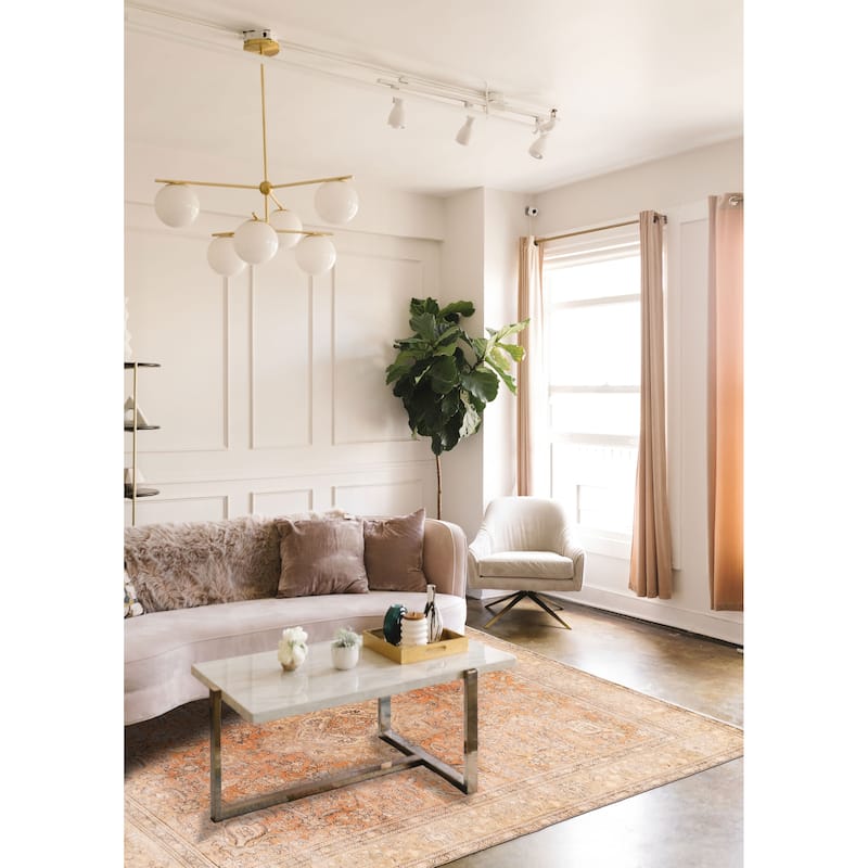 ECARPETGALLERY Hand-knotted Antalya Vintage Burnt Orange Wool Rug - 8'0 x 11'2