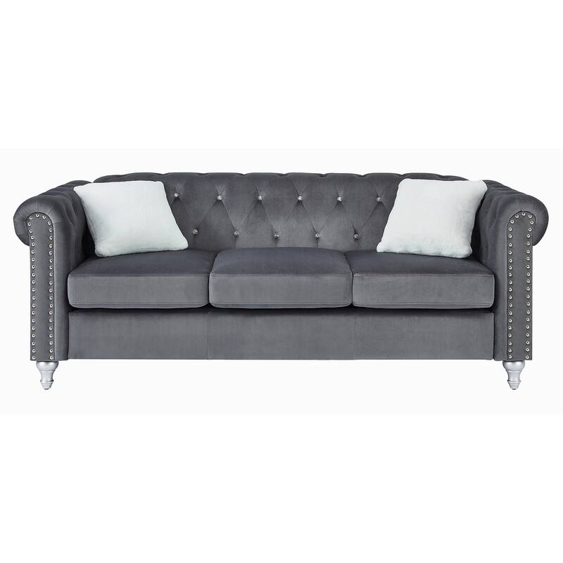 Velvet Multiple Cushions sofa with 3 seats