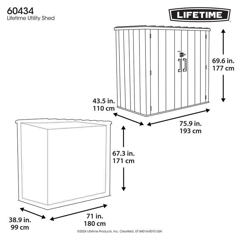 Lifetime Utility Shed, Storm Dust