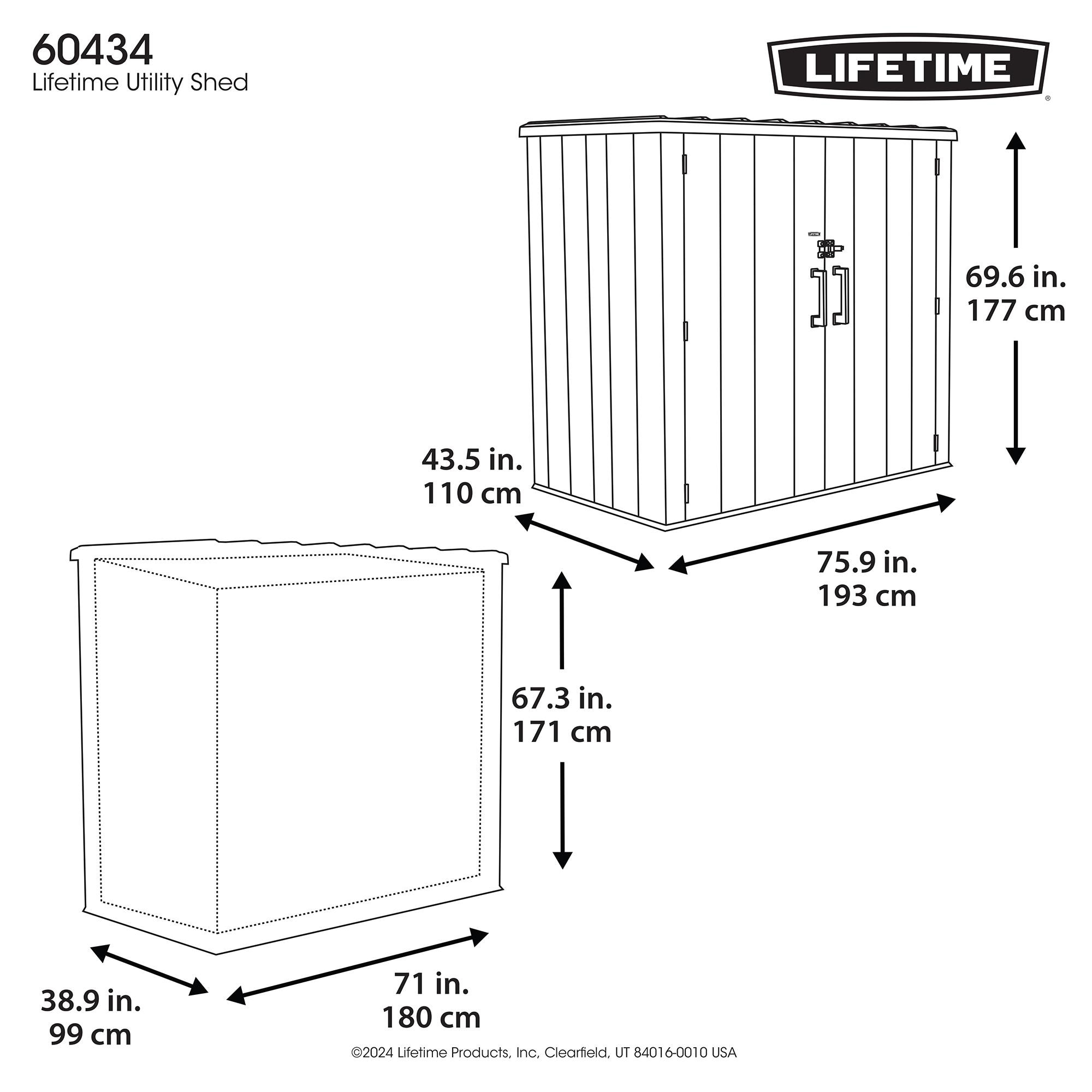 Lifetime Utility Shed, Storm Dust - Bed Bath & Beyond - 40133844