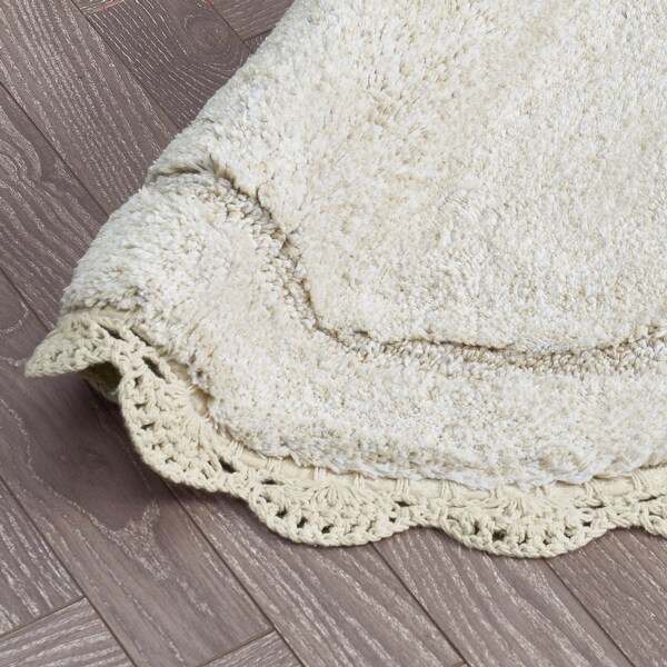 Laura Ashley Eloise Crochet Border Bath Mat - On Sale - Bed Bath