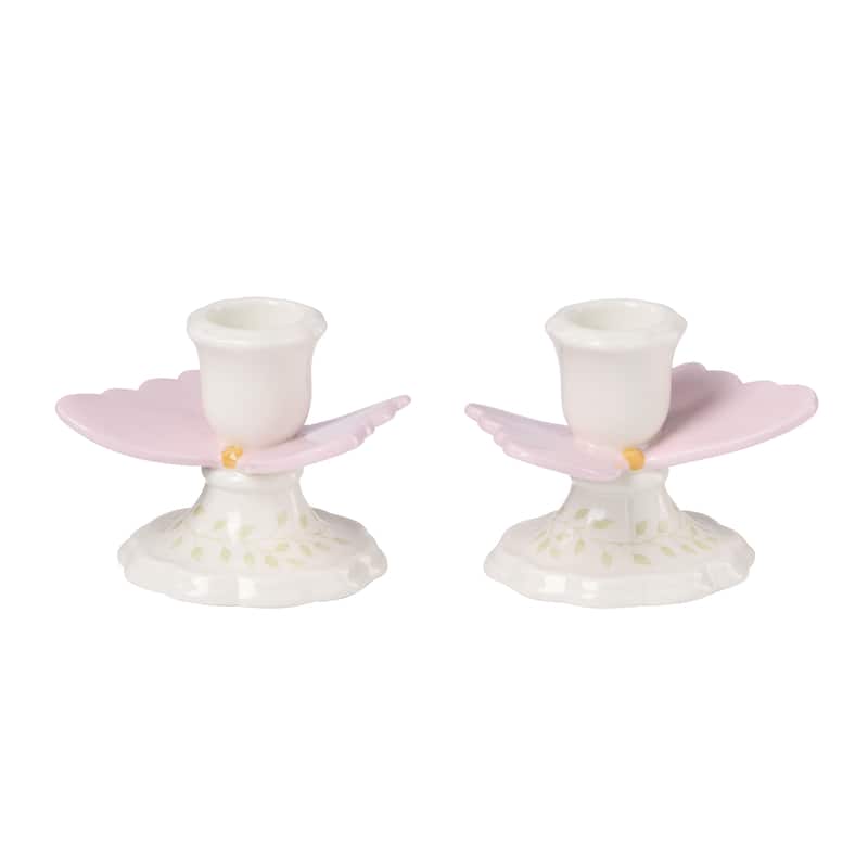 Lenox Butterfly Meadow Candlestick Holders, Set of 2 - 1.438" Round