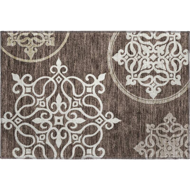 Premium Washable Super Soft Transitional Scroll Mayfield Rug