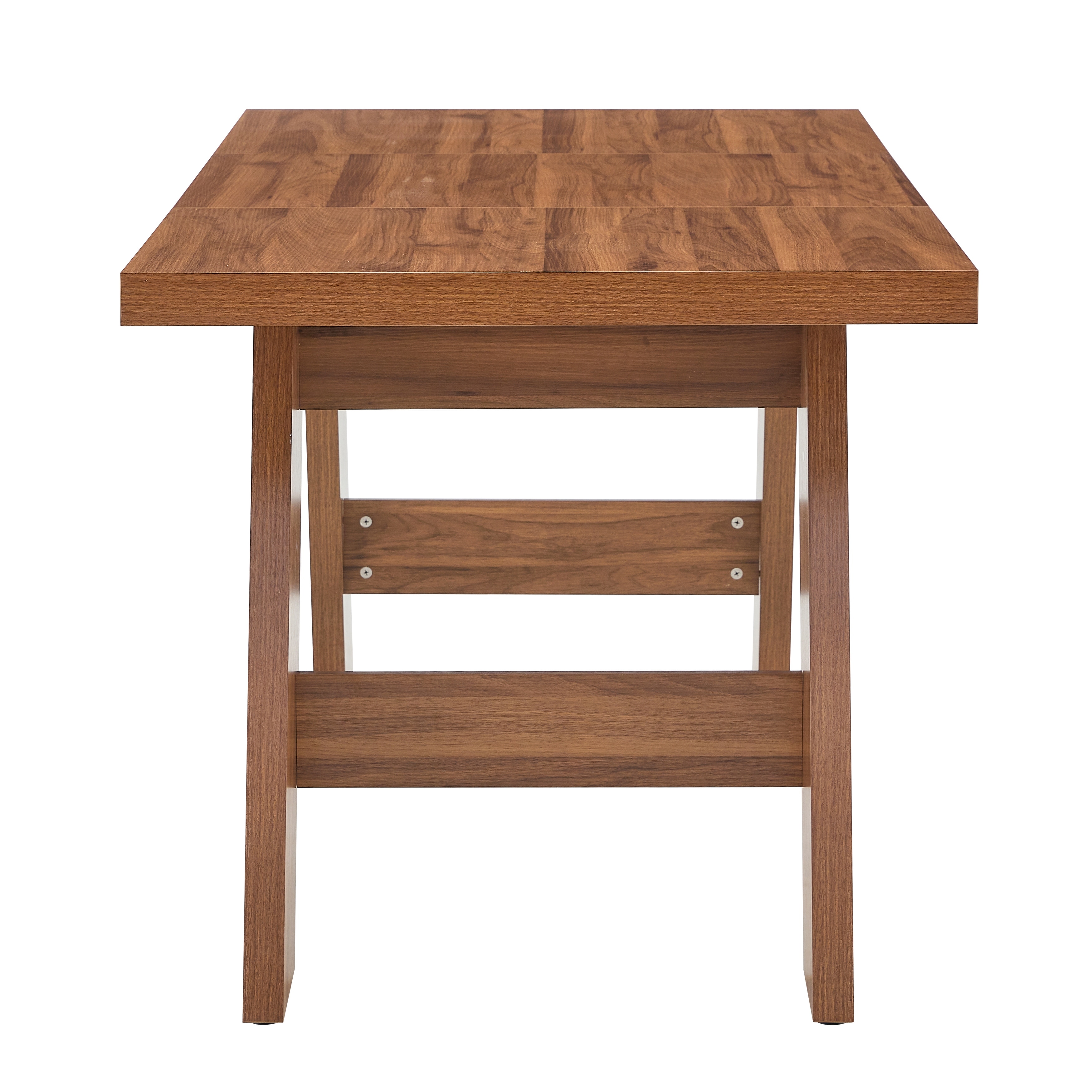 71×31.5Inches Light Wood Grain Mdf Splicing Rectangular Dining Table
