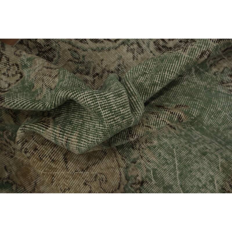 Hand Knotted Oriental 100% Wool Carpet Transitional Floral Beige & Ivories Anatolian Area Rug - 8' 7'' X 5' 7''