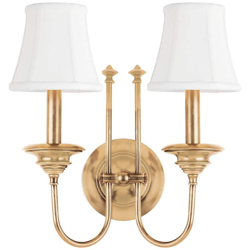 Hudson Valley Lighting Yorktown 2 Light 14" Tall Wall Sconce - Aged Brass