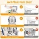 preview thumbnail 47 of 47, Multifunctional Folding Baby High Chair with Rolling Wheels and Adjustable Height - 40" x 23" x 36"-43.5"(L x W x H)