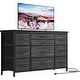 preview thumbnail 1 of 42, 55 Inch TV Stand 10 Drawer TV Dresser with Charging Station Ebony Black