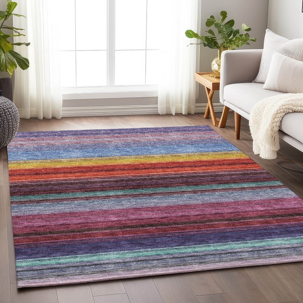 Premium Washable Super Soft Modern Stripes Mayfield Rug