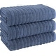 preview thumbnail 6 of 61, Classic Turkish Towels Cotton Bath Sheets Set of 3 Oversized Ribbed Towels, Ultra-Soft & Absorbent - 40x65
