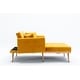 preview thumbnail 18 of 64, Velvet Upholstered Tufted Living Room Sleeper Sofa Chair With Rose Golden feet