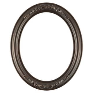 Florence Framed Oval Mirror in Rubbed Bronze - Antique Bronze