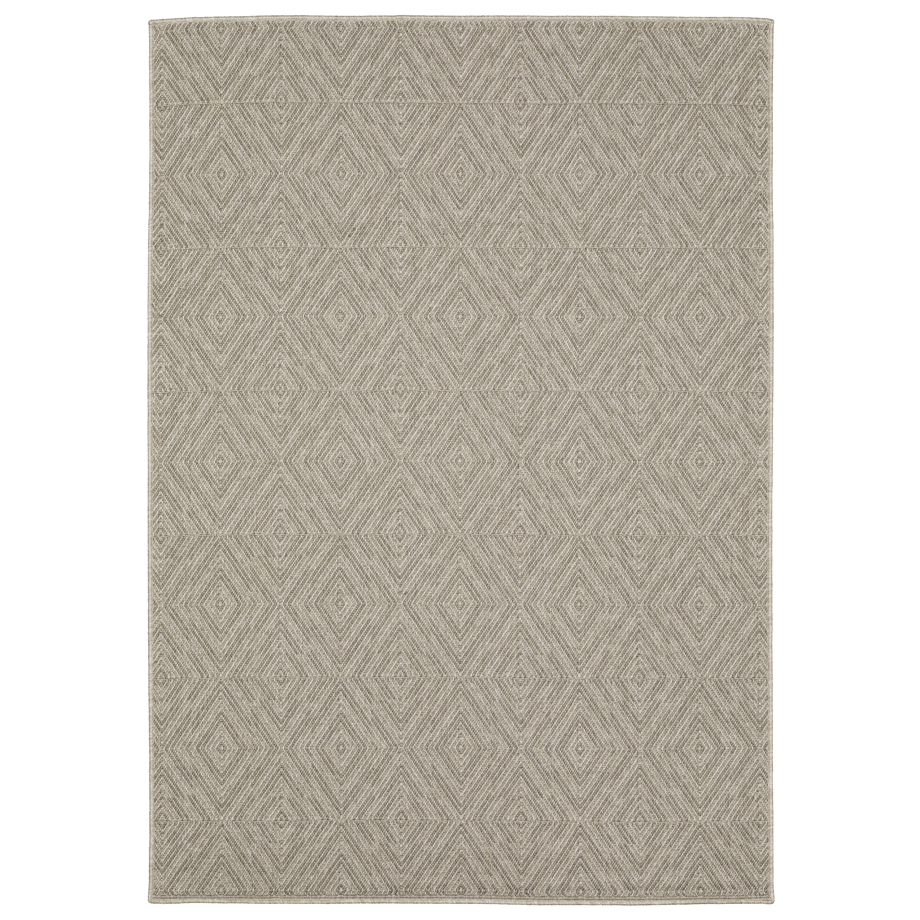 Style Haven Calayan Woven Diamond Grey Ultimate Performance Area Rug~
