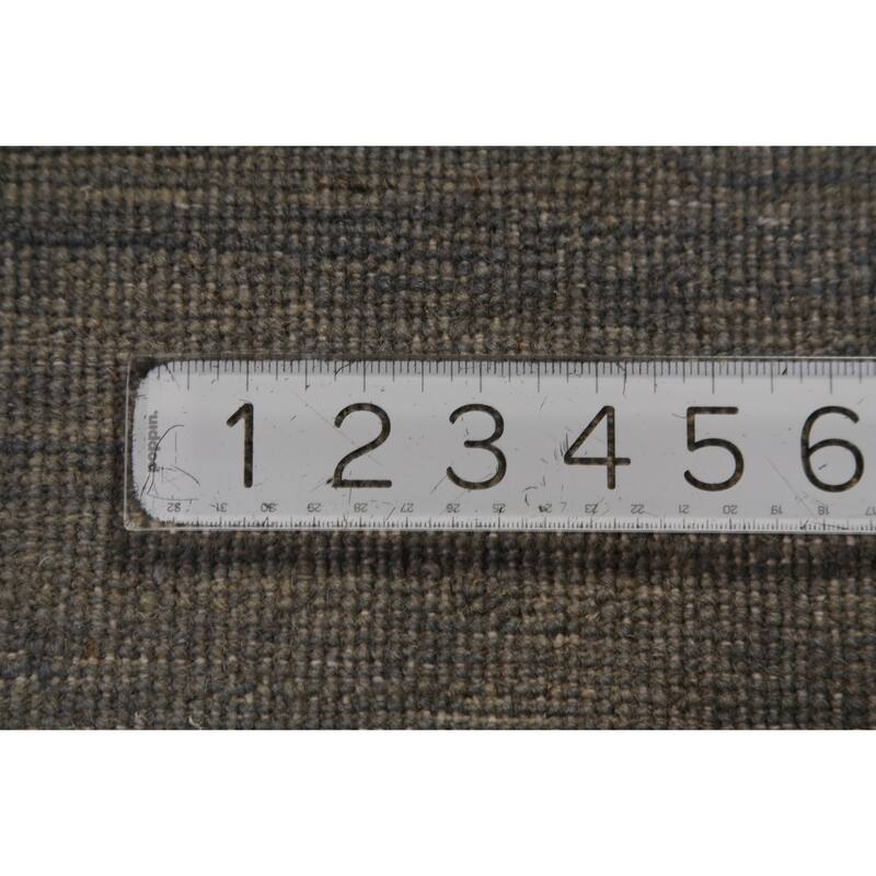 Gray Blue Gabbeh Modern Rug Handmade Wool Carpet - 3'5" x 4'10"