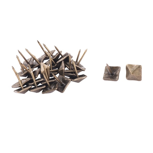Office Metal Square Door Gate Tack Pushpin Nail 0.7 Inch Height 24pcs