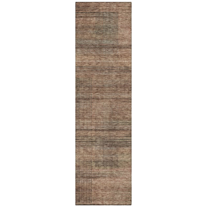 Machine Washable Indoor/ Outdoor Chantille Contemporary Imprints Rug