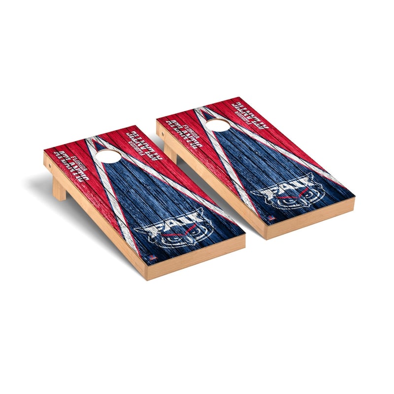 Florida Atlantic FAU Owls Triangle Cornhole Board Set