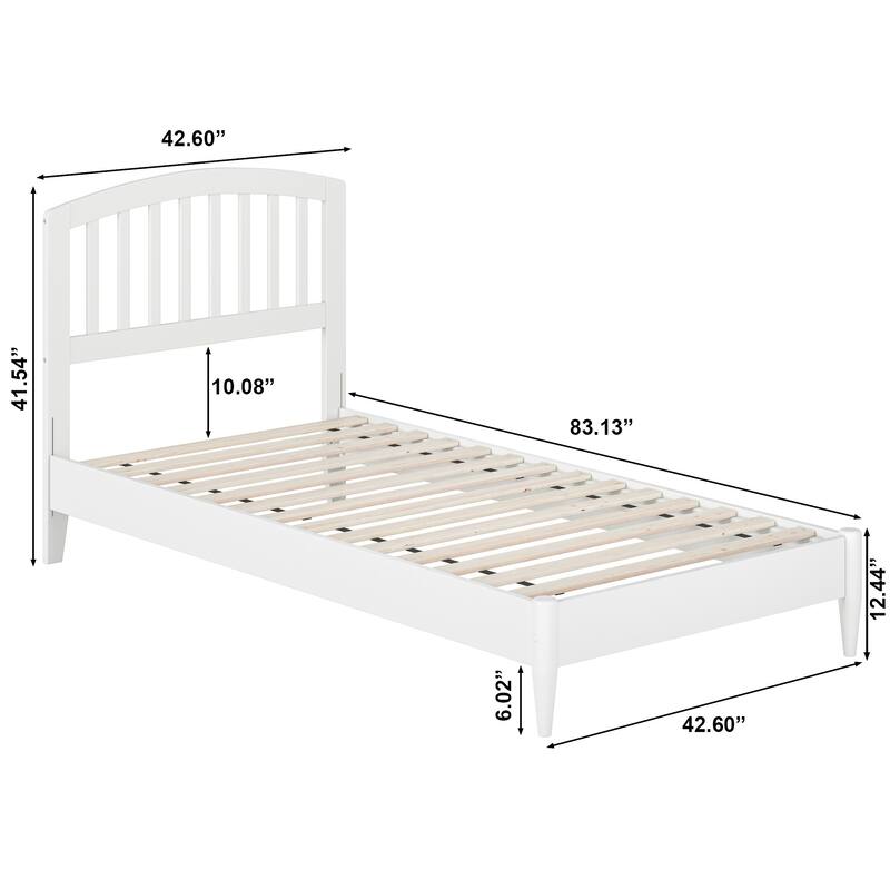 Quincy Solid Wood Low Profile Platform Bed - White - Twin XL