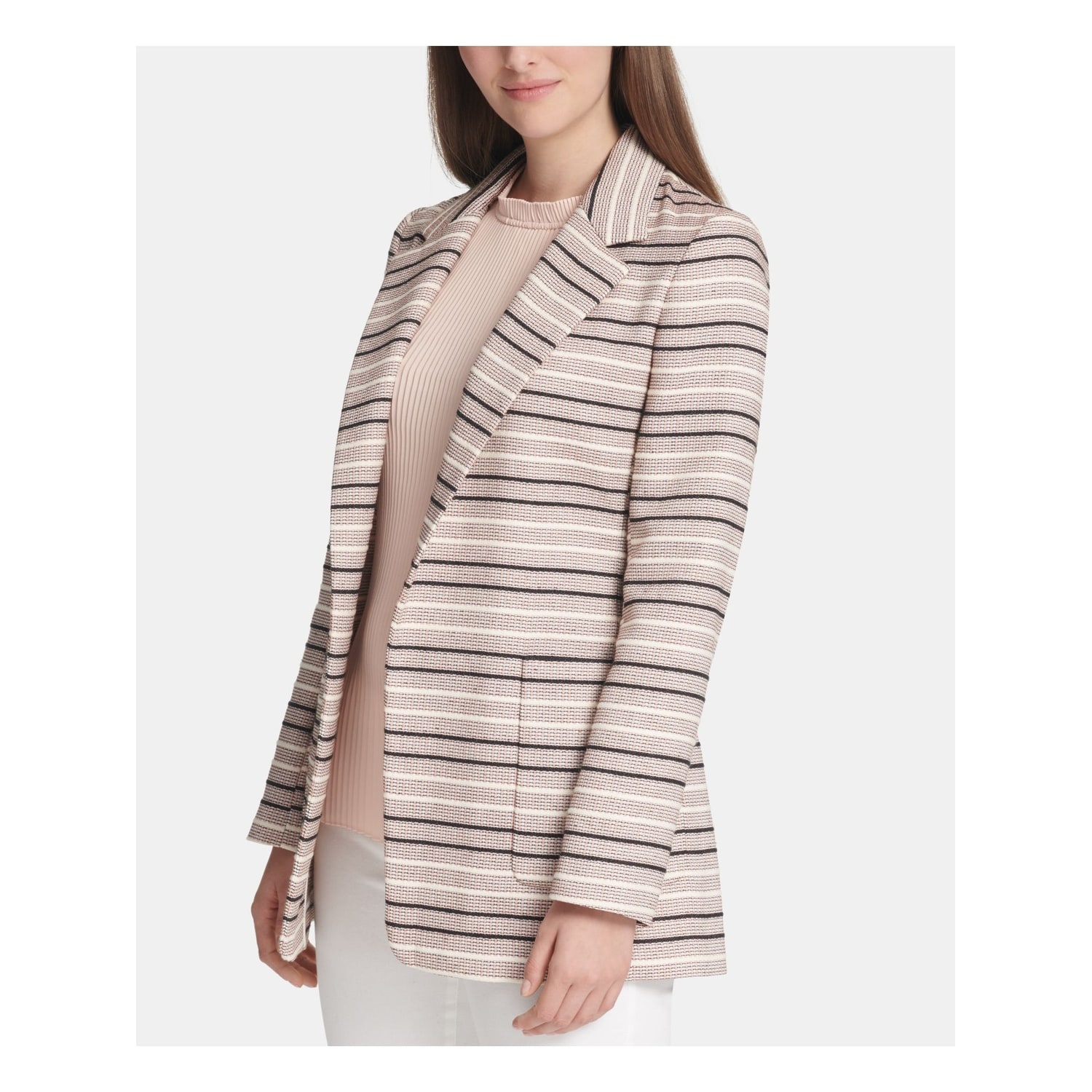 white striped blazer outfit