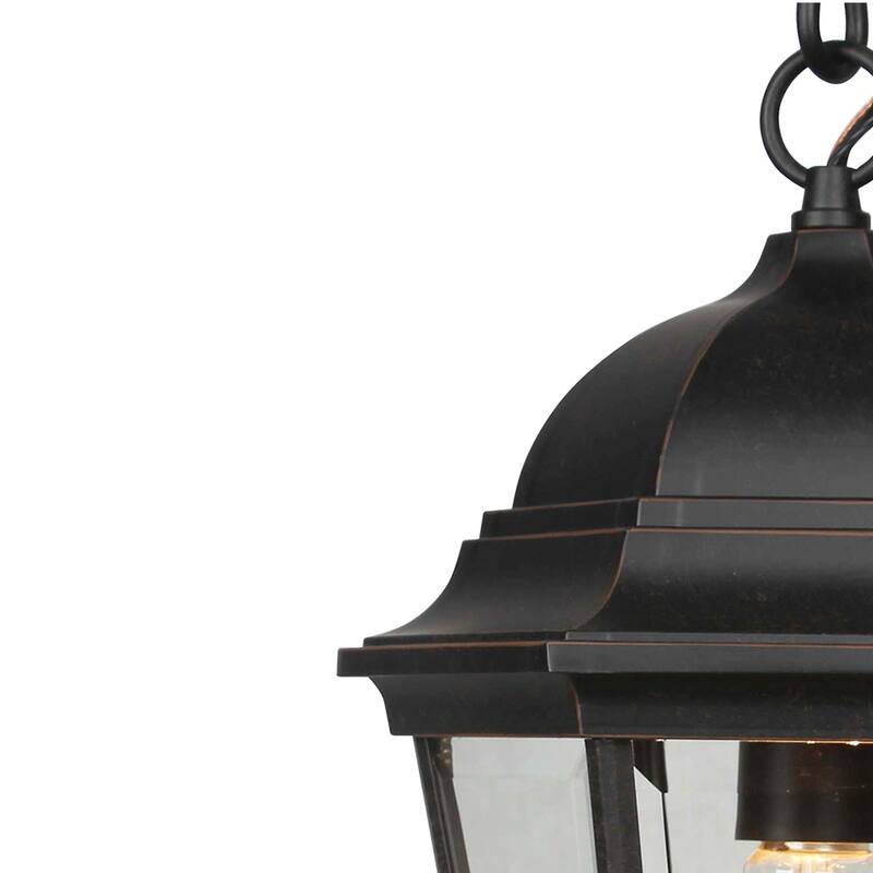 JM 1 Light Outdoor Hanging Lantern in Oil Rubbed Bronze - Oil Rubbed Bronze