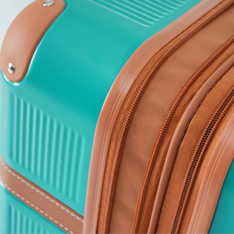 3 Piece Hardside Lightweight Luggage Sets with Double Spinner 8 Wheels and TSA Lock