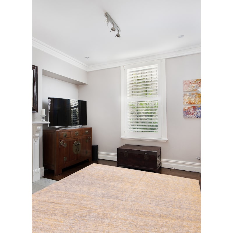 ECARPETGALLERY Hand-knotted Loreto Grey Silk Rug - 9'8 x 14'7
