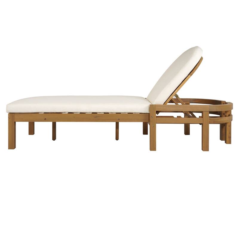 5-Position Adjustable Outdoor Chaise Lounge with Arched Backrest by Leisure Zone