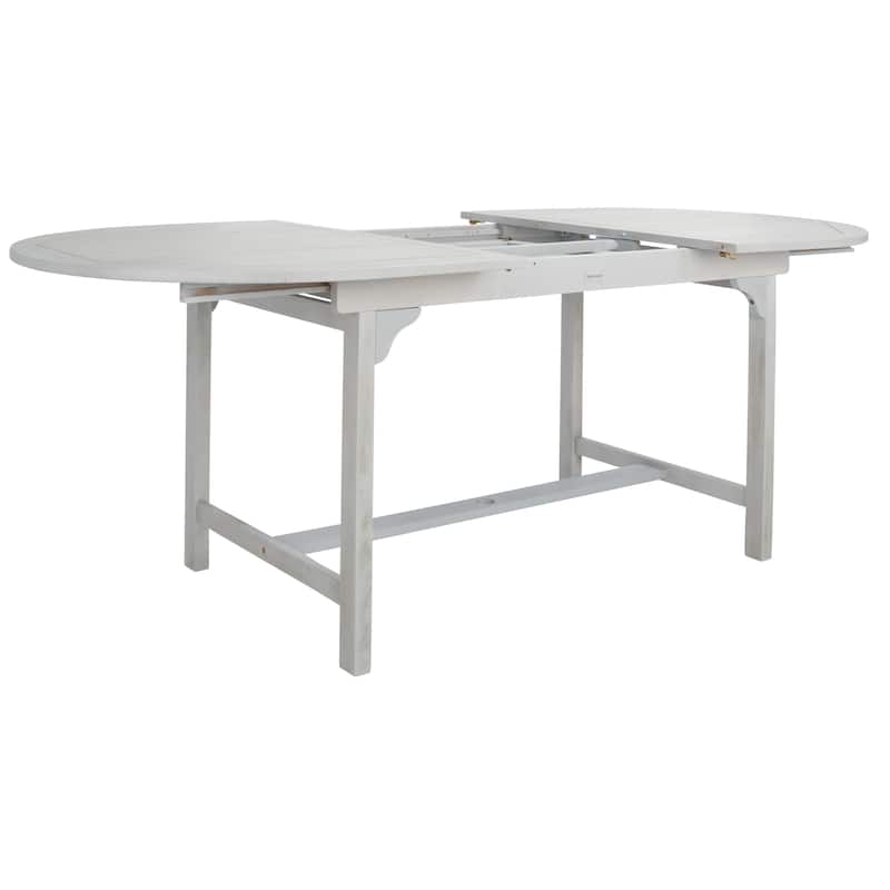 SAFAVIEH Linda 6-Chair 1-Table Extendable Patio Dining Set - 35Wx79Dx30H