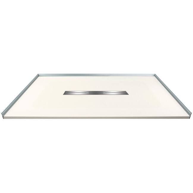 Transolid TRS_FZS4836C Trimslate 48" x 35-1/2" Rectangular Shower Base - Cameo
