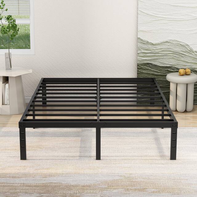 NNV 14" 3500 lbs Heavy Duty Bed Frame, Duty Steel Slat Metal Bed Frame