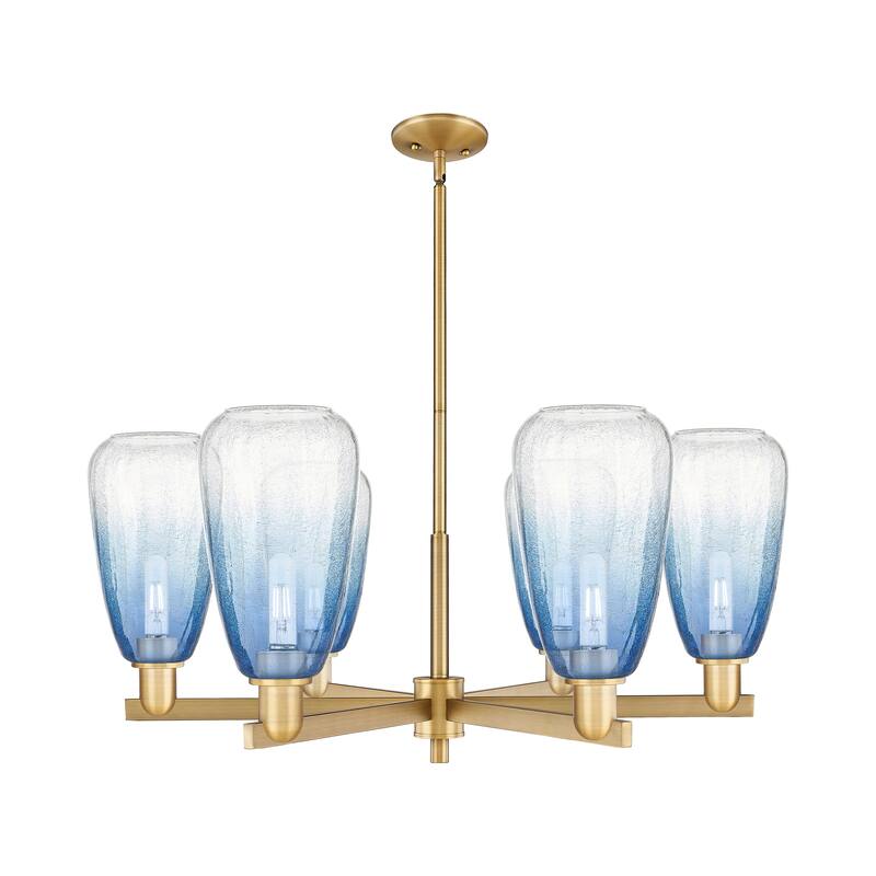 Innovations Lighting Downtown Urban - Brookhaven Almond - 6 Light 24" Stem Hung Chandelier