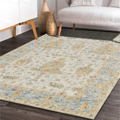 Sevita Floral Bordered Area Rug