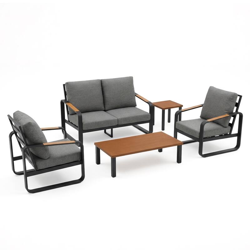 5-Piece Outdoor Patio Conversation Set