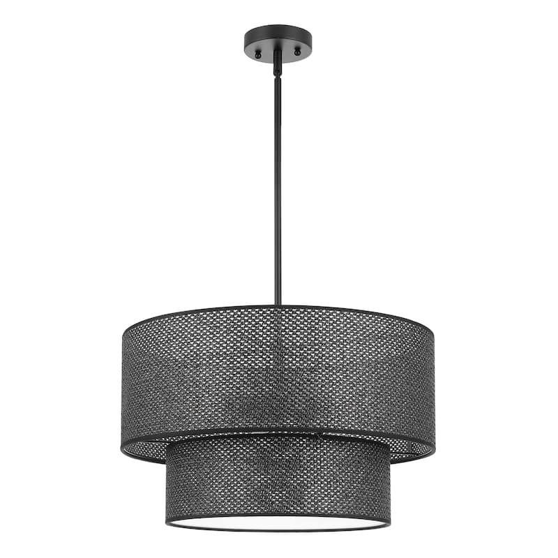 GetLedel 4-Light Bohemian Handwoven Drum Chandelier
